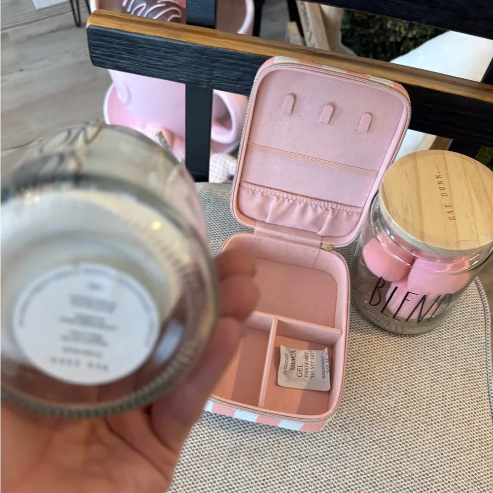 Three Piece Set Pink Jewelry Organizer. & Vanity Make Up Set - NWT